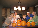 Carving pumpkins with the Larsen's