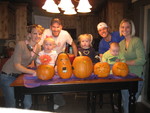 Carving pumpkins with the Larsen's 2