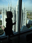 Madison looking at the SL temple from the Joseph Smith Memorial building 2