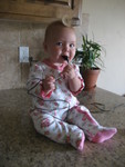 Madison loves to chew on Rachels cell phone charger